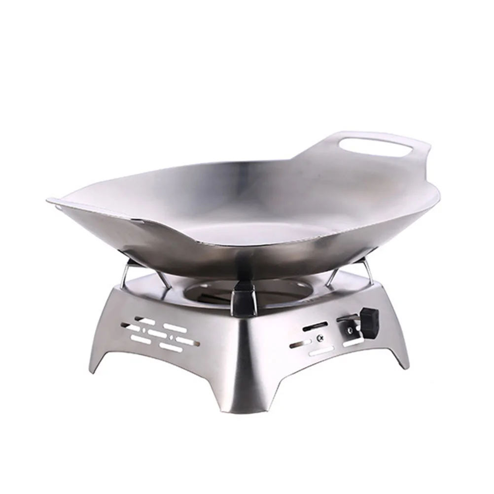 

1 Set Stainless Steel Pan Household Holder Mini Burner Portable Stove Cooker