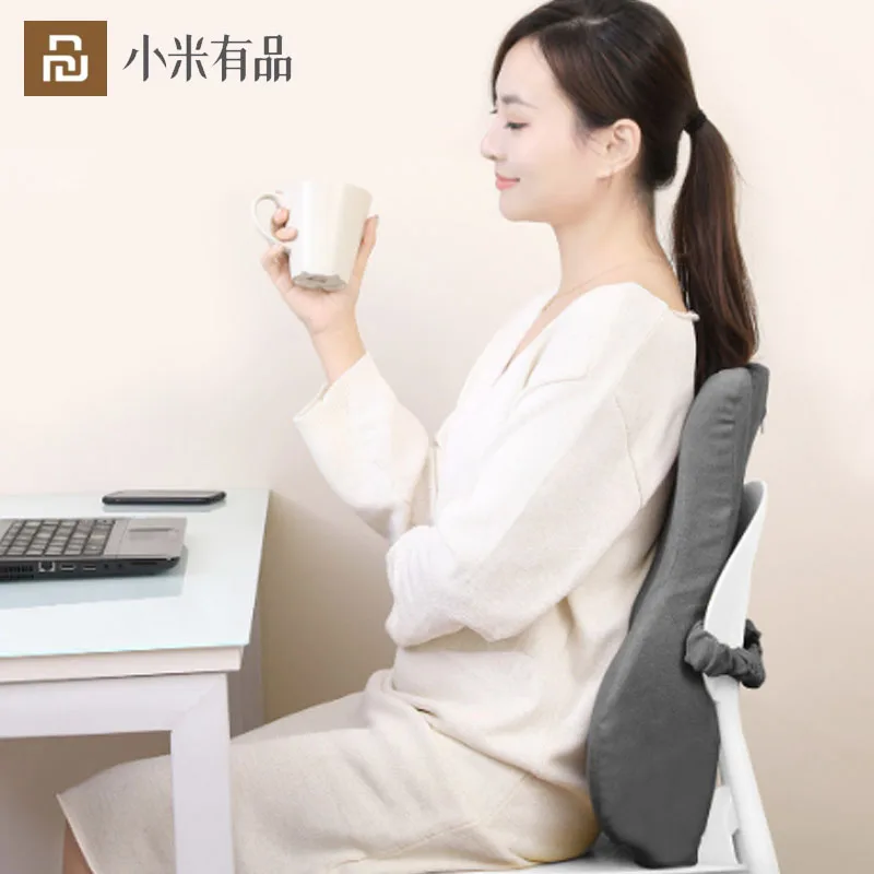 

Youpin PMA Graphene Back Cushion Graphene Infrared Physiotherapy Cushion Light Wave Warms Waist Back Relieves Pain for Office