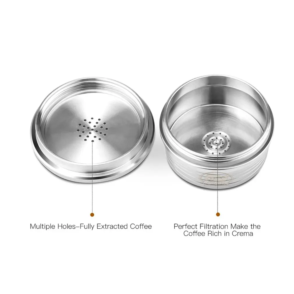 C&aacute;psula de caf&eacute; recargable de acero inoxidable, filtro de gotero, Compatible con DELTA Q/m&aacute;quina de caf&eacute;, env&iacute;o directo-3