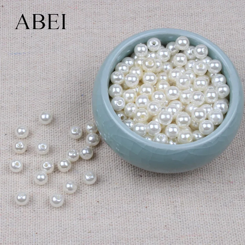 Бусины с имитацией под жемчуг круглые бусины россыпью для ювелирных изделий