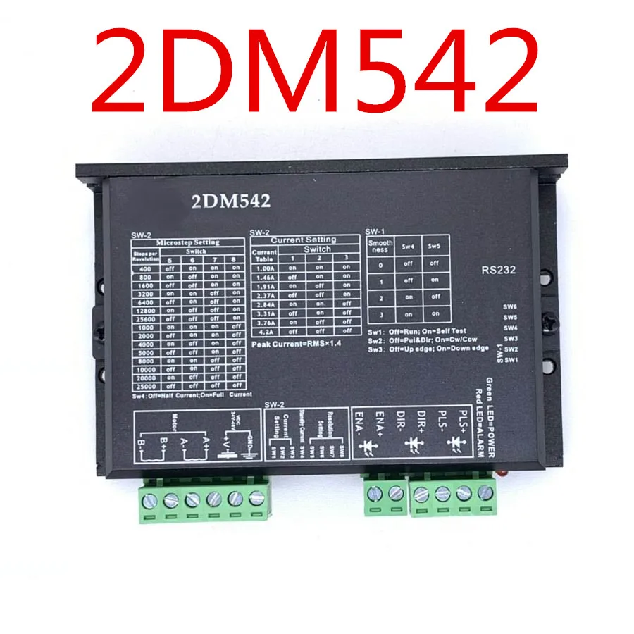 Драйвер шагового двигателя 2DM542 2-фазный выход 4A для 57mm4 2 мм 24-48VDC NEWCARVE | Электроника