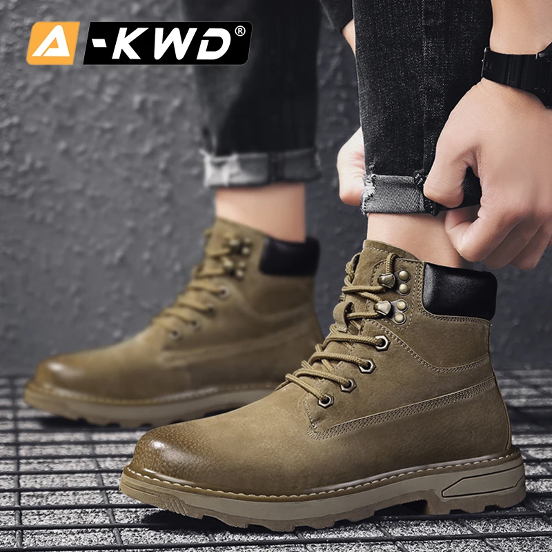 Мужские ботинки Heren Schoenen зимние водонепроницаемые рабочая обувь повседневная
