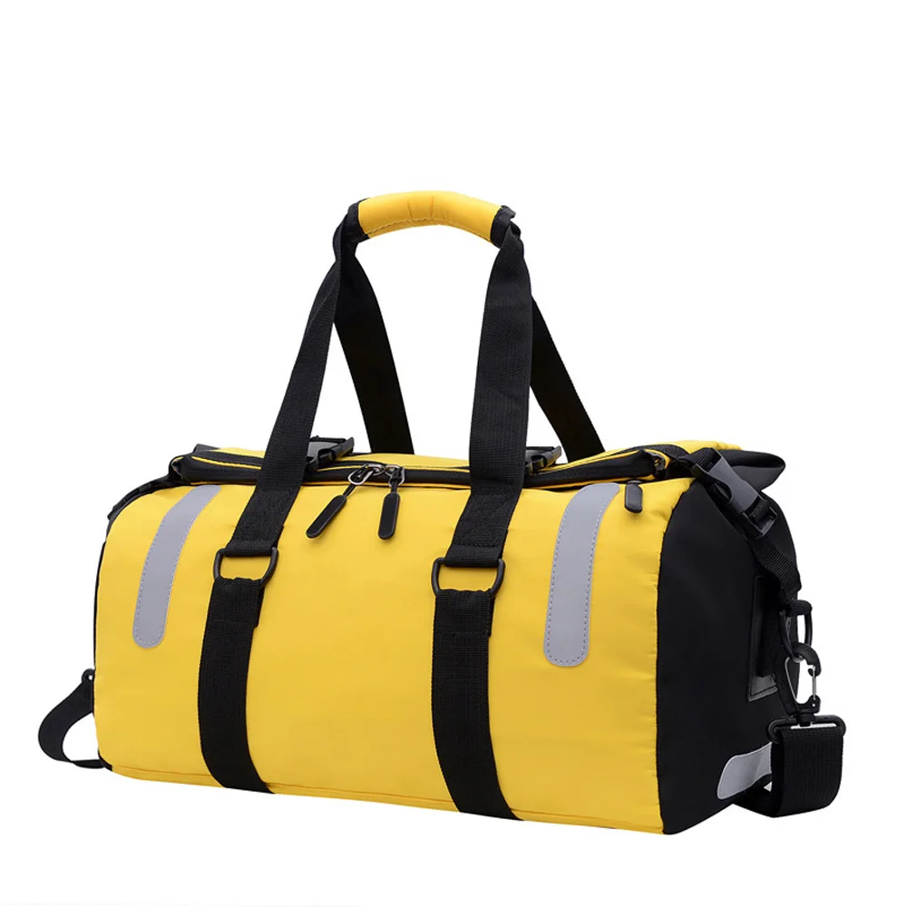 

Large Capacity 36-55L Sports Storage Bag MenWomen Waterproof Dry Wet Separation Travel Safety Reflective Handbag Fitness Gym Bag
