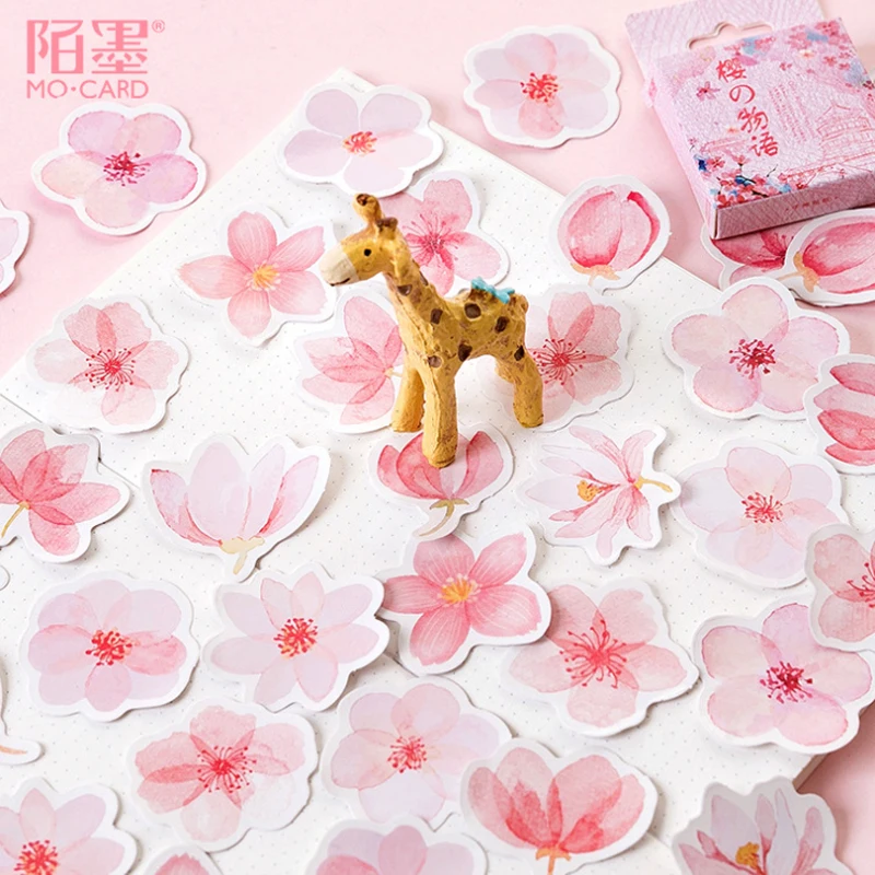 Cherry blossom 45 шт./упак. Противоударная заданяя дневник жизнь Стикеры s милый планировщик для скрапбукинга "сделай сам" Молочный Стикеры офисные школьные принадлежности, блокноты - Цвет: Cherry blossom