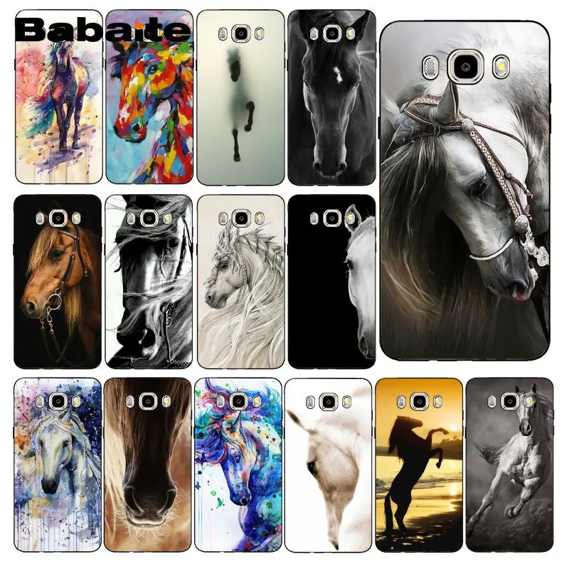 Чехол для телефона Babaite с акварелью лошадью бегущими лошадьми чехол Samsung Galaxy J7 J6 J8