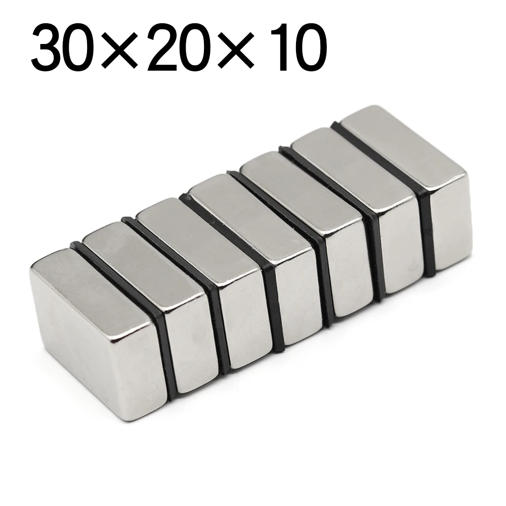 Неодимовый магнит NdFeB N35 1-20 шт. 30x20x10 сверхмощный квадратный промышленные