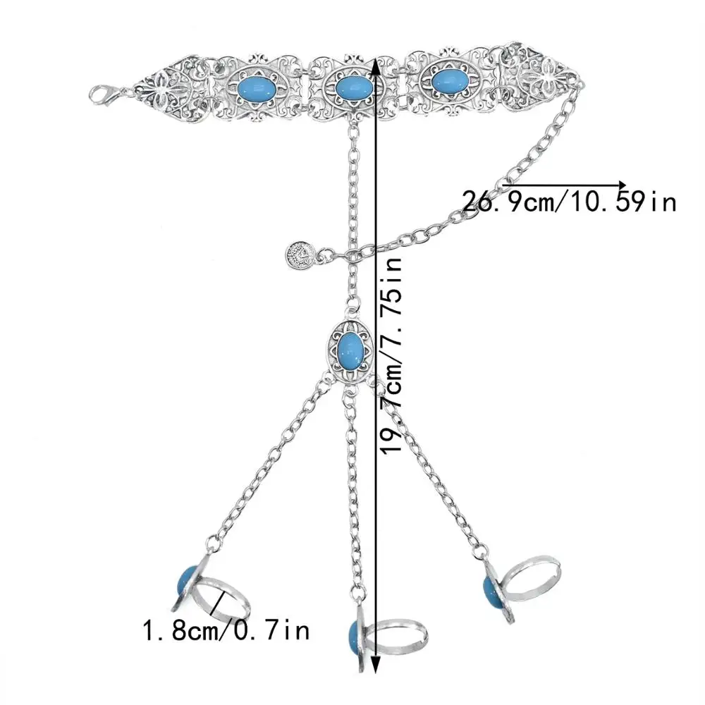 Женский винтажный комплект украшений в стиле бохо ожерелья браслеты и серьги с