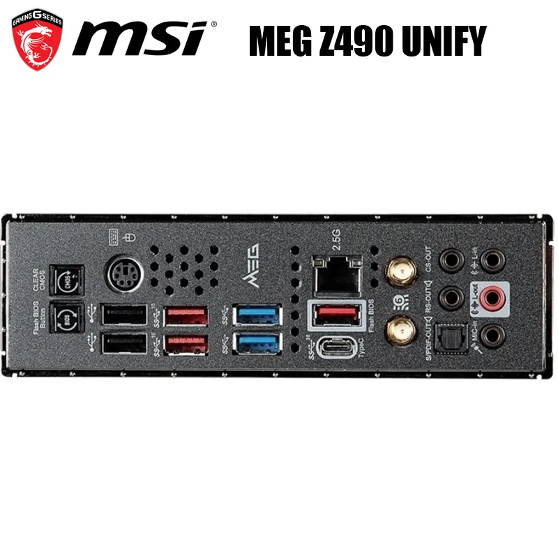 Новая материнская плата MSI Мег Z490 UNIFY LGA 1200 Intel DDR4 128 ГБ M.2 PCI-E 4 0 10-го поколения Core Wi-Fi 6