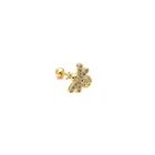 Маленькие серьги-гвоздики для женщин, 1 шт., 2020, Модная бижутерия, диаметр 0,8 мм, миниатюрная Милая пчелка, аниме, каффы для ушей