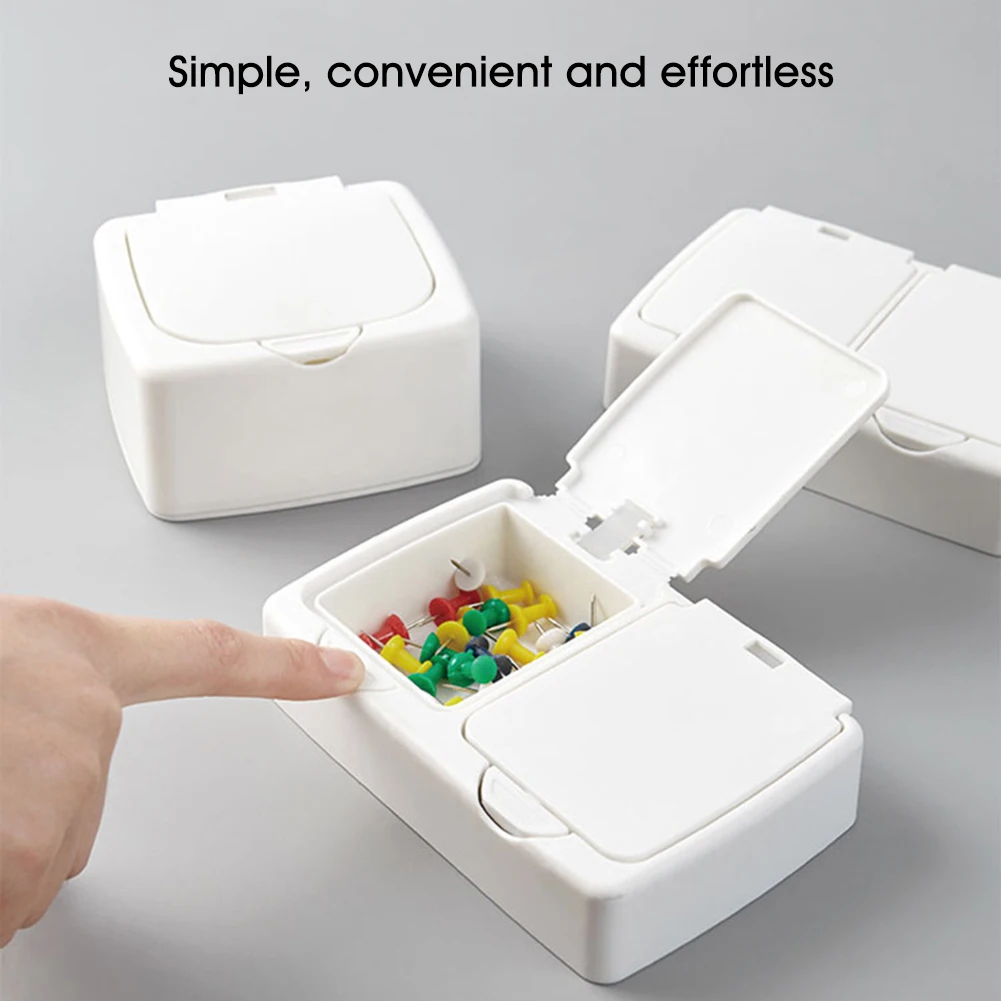 

Plastic Storage Box Pop-up Containers With Label Desktop Storage Box For Sundries Cotton Toothpick For Home Living Room Tools