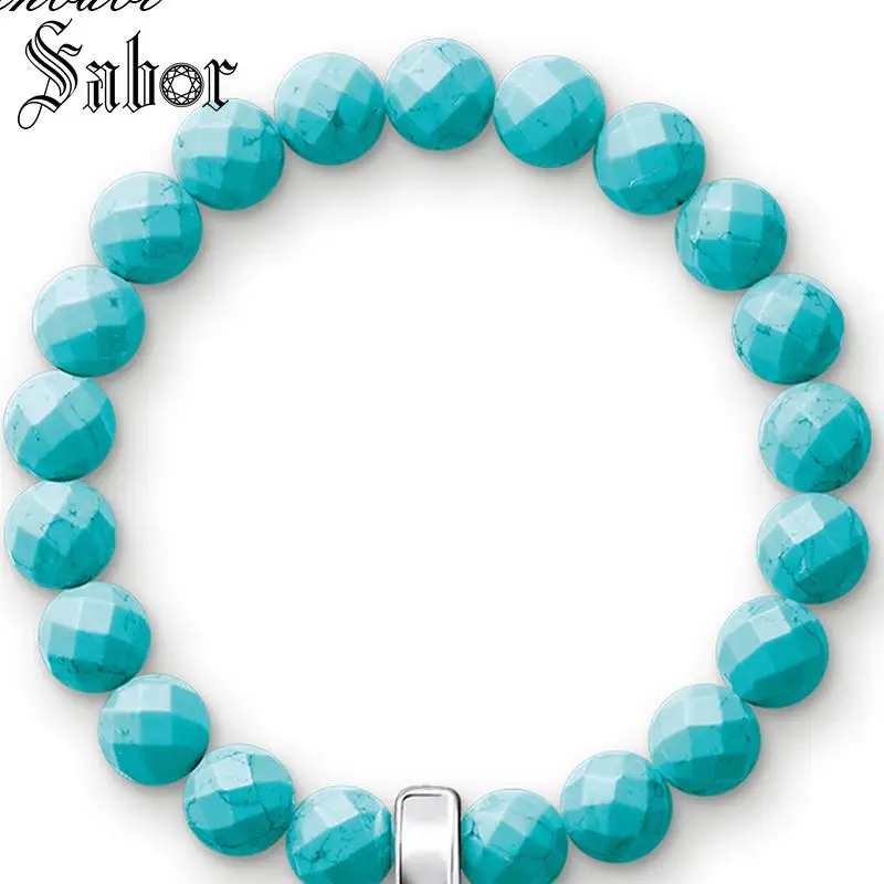 Аксессуары очаровательный браслет 10 мм подвеска серебряного цвета для женщин