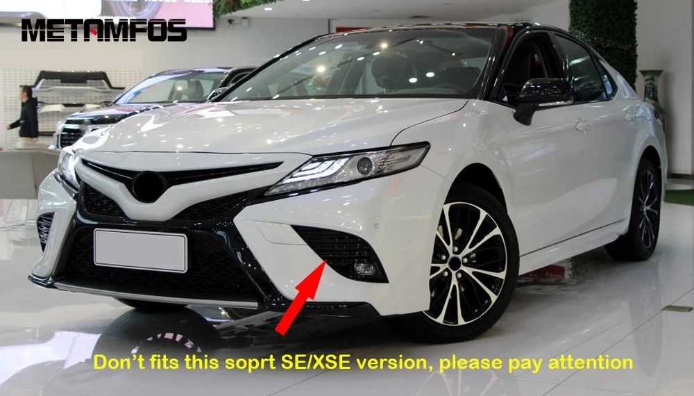Для Toyota Camry LE XLE красный углеродного волокна передняя Центральная решетка гриль литья отделка внешние аксессуары для стайлинга автомобилей