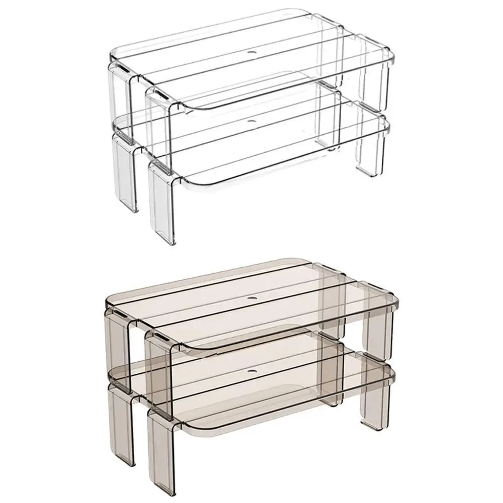 

2pcs/Set Fridge Rack Fridge Organizer Kitchen Racks Kitchen Items Stackable Shelf Layered Shelf Tray Storage Rack