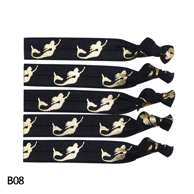 B08 Mermaid black 10 шт. надпись «Bride Tribe» девичник волос Веревка девичник браслет с надписью "Bride To Be" племени повязка на руку для волос аксессуары для свадебного декора - Цвет: B08 Mermaid black