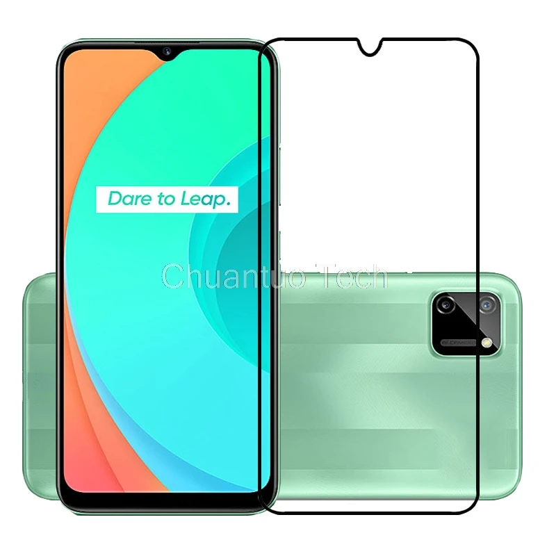 

25 шт./лот полное покрытие Защита экрана для Realme C11 устойчивая к царапинам Защитная пленка Закаленное стекло для Realme C11