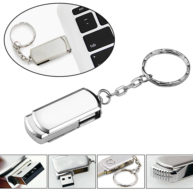 Модный металлический Флешка Mini Cle USB флеш накопитель карта памяти 64 ГБ 32 8 4
