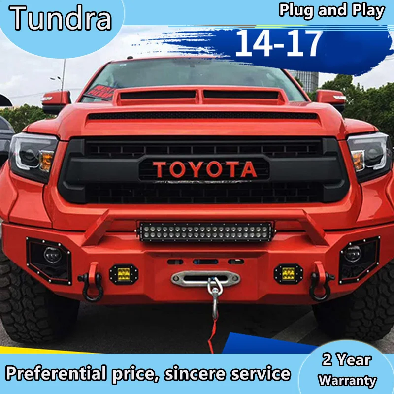 Налобный фонарь для Toyota Tundra 2014 2017 светодиодный фары секвойи фар Биксеноновые