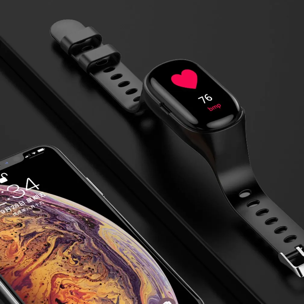 M1 умные часы с наушниками Bluetooth-совместимые беспроводные наушники-вкладыши