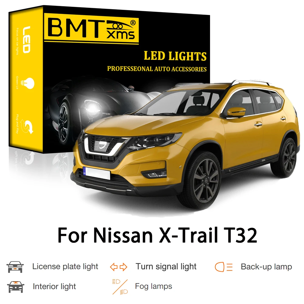 BMTxms-Luz LED antiniebla para Interior y Exterior de coche, luz de freno de marcha atrás, Canbus, para Nissan x-trail XTrail T32 2014-2020