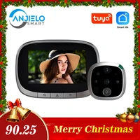 wifi smart doorbell 4 3 inch lcd screen digital peephole door viewer home video eye remote control support tuya smart life app