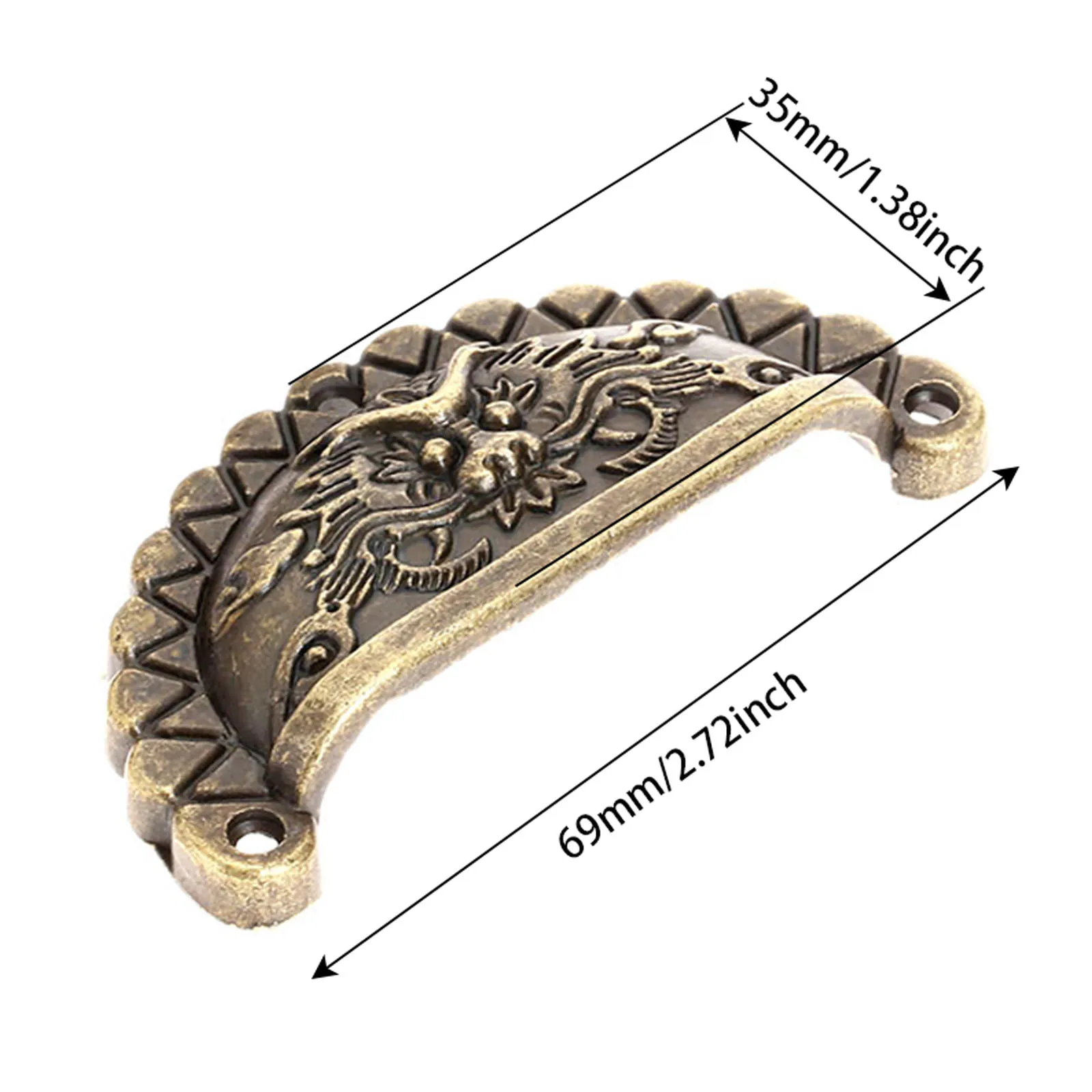 

4 шт. антикварные ручки для мебели в форме дракона