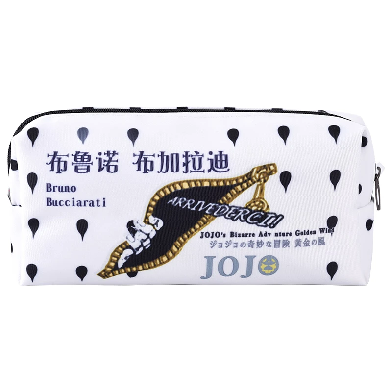 1pcs Anime JoJo's Bizarre Adventure Pencil Case Cartoon Golden Wind Cosplay Prop Student Stationery Holder Pen Bag Cosmetic |