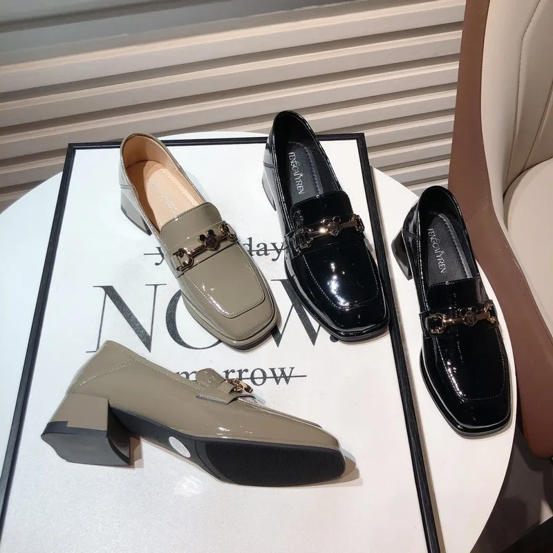 

High Quality Women Square Toe Office Lady Pumps Working Summer Spring Square Heeled New Arrival 2021 Shoes Woman