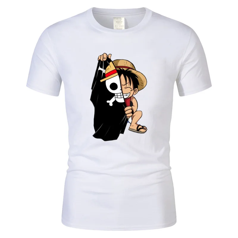 Men One Piece Tops Pirate Flag Print Tee Zoro Cool T Shirt 3D2Y Agreement Tshirt Little Luffy T-shirt Anime Family Streetwear
