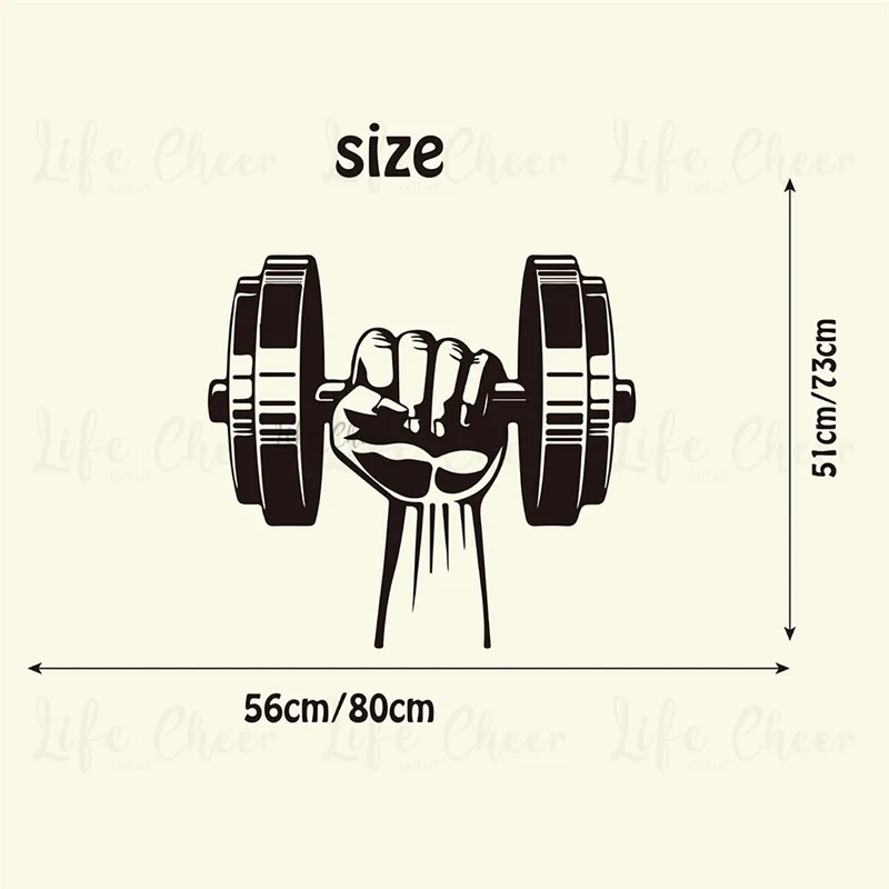 Виниловые настенные наклейки для гантели фитнеса тренировок тяжелой атлетики