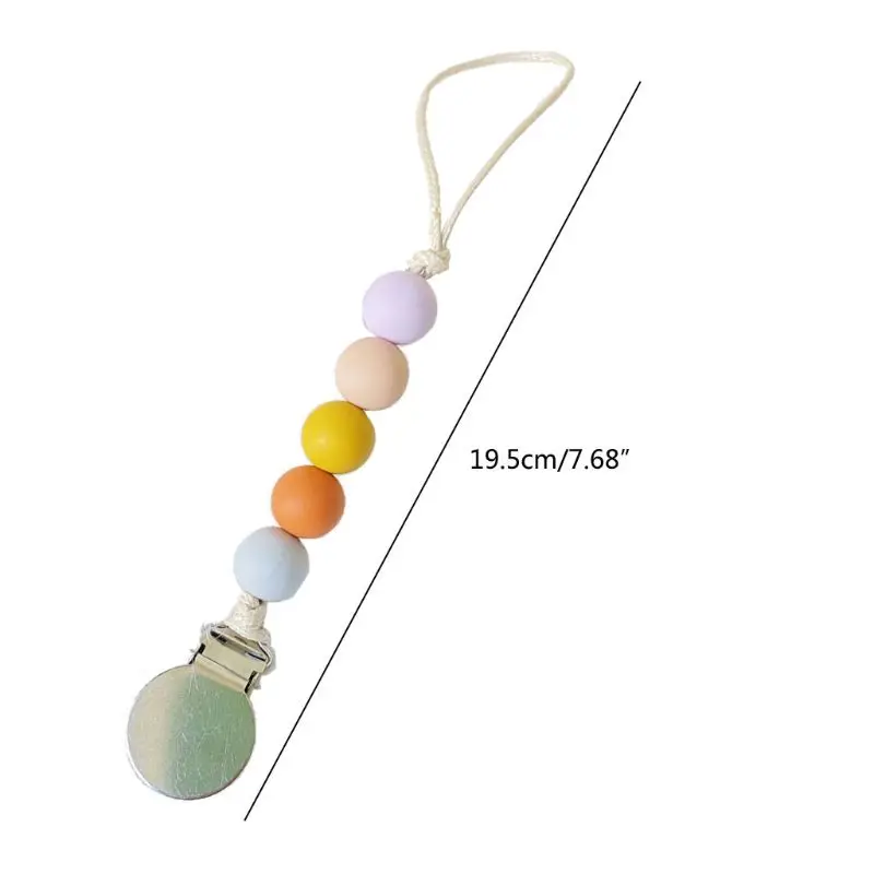 

Silicone Pacifier Clip Eco-friendly Newborn Baby Teething Toys Pacifier Chain