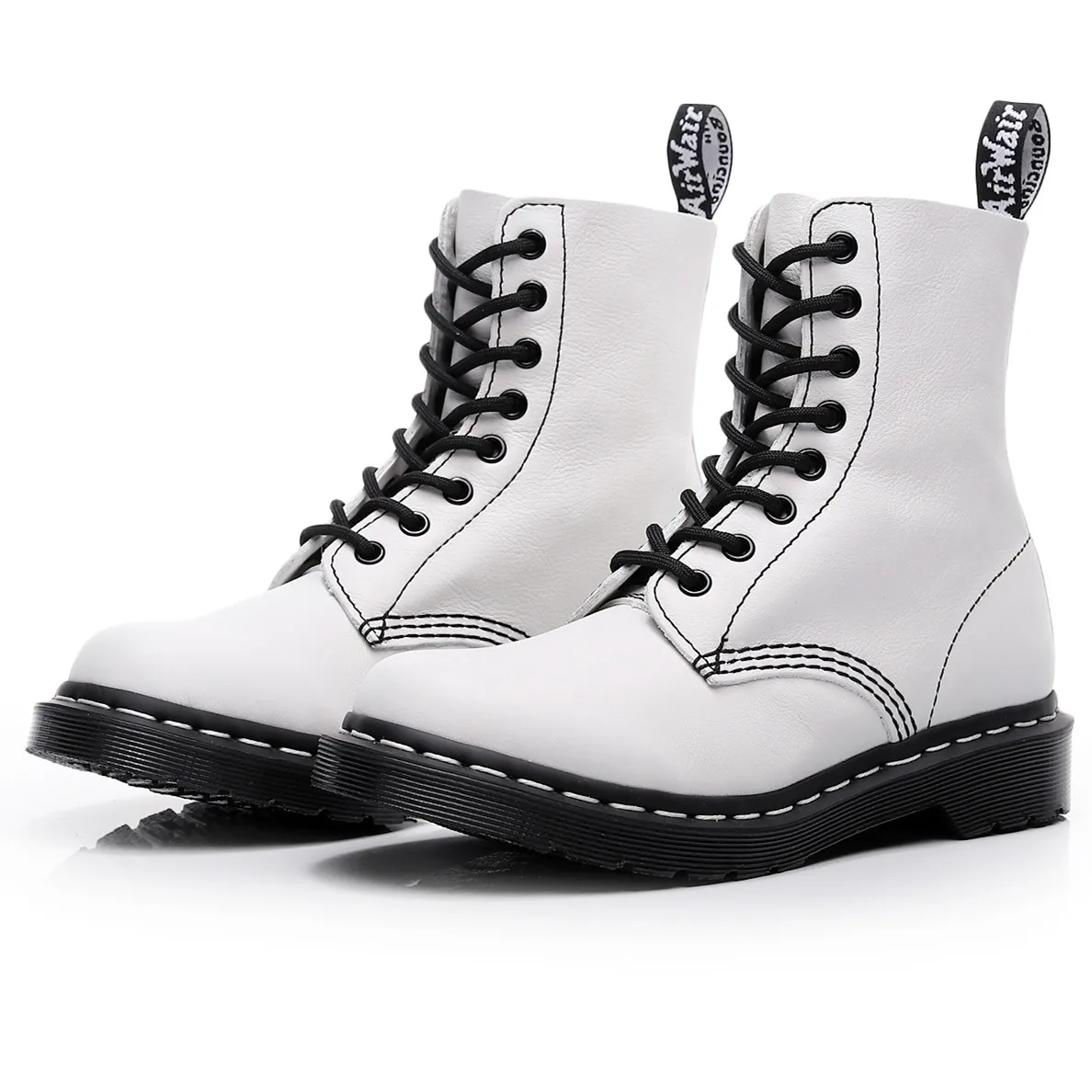 

2021 Martens boots Genuine Leather boots fashion Female Martin boots top womens Thick bottom motorcycle boots womens shoes