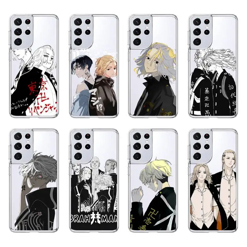 

Tokyo Revengers Avengers Manjiro Sano Phone Case For Samsung S20 Fe Lite S21 S30 Ultra S8 S9 S10 E Plus Transparent Clear Funda