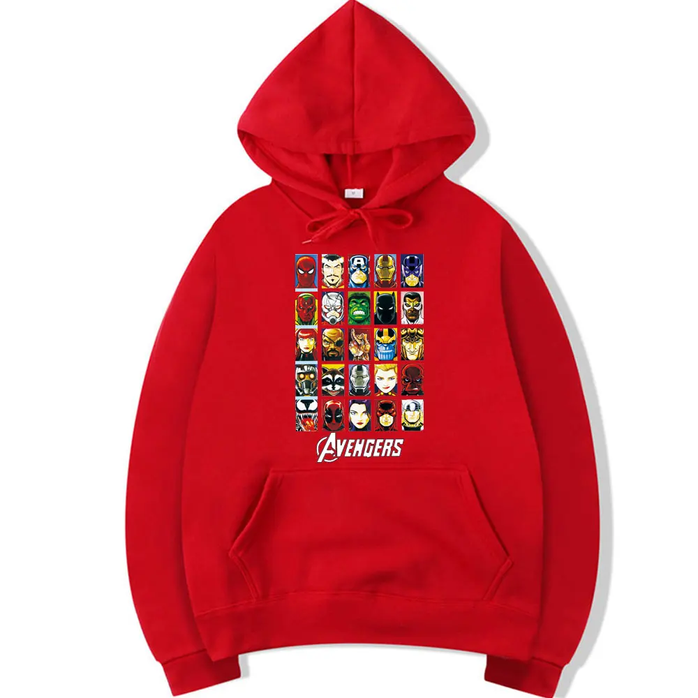 Мужская Свободная Толстовка с длинным рукавом The Avengers белая толстовка капюшоном