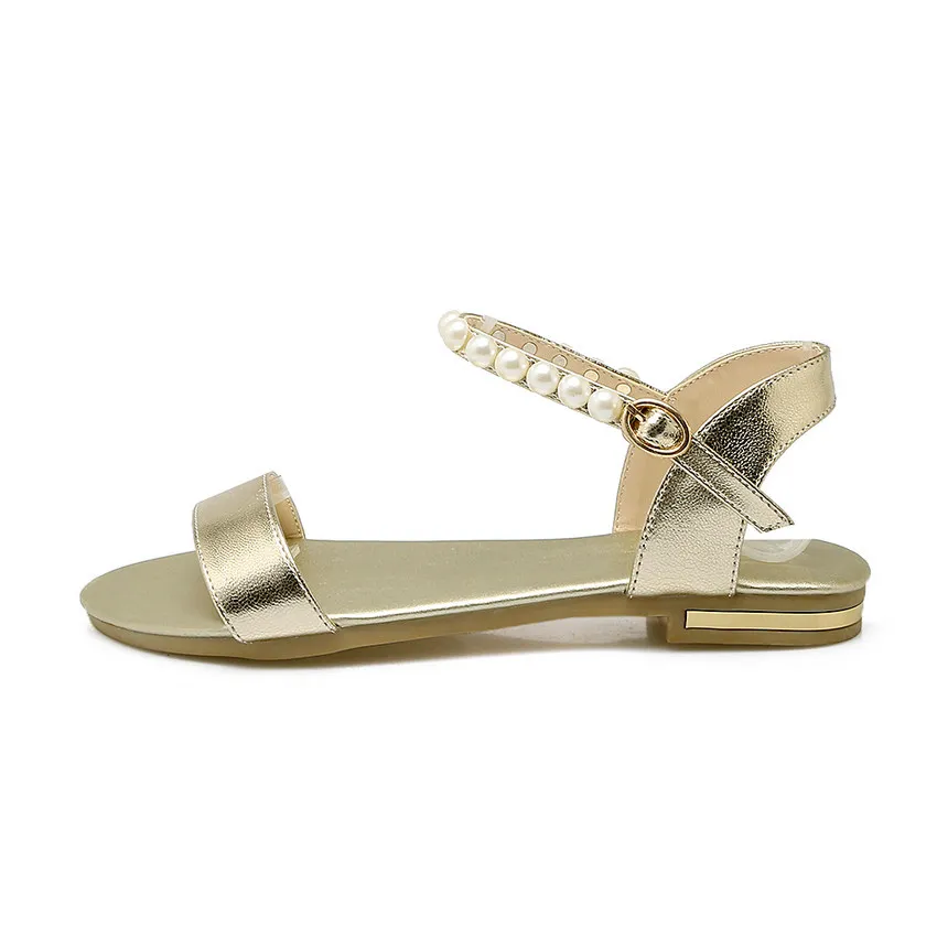 Женские сандалии QUTAA повседневные летние из искусственной кожи на низком каблуке