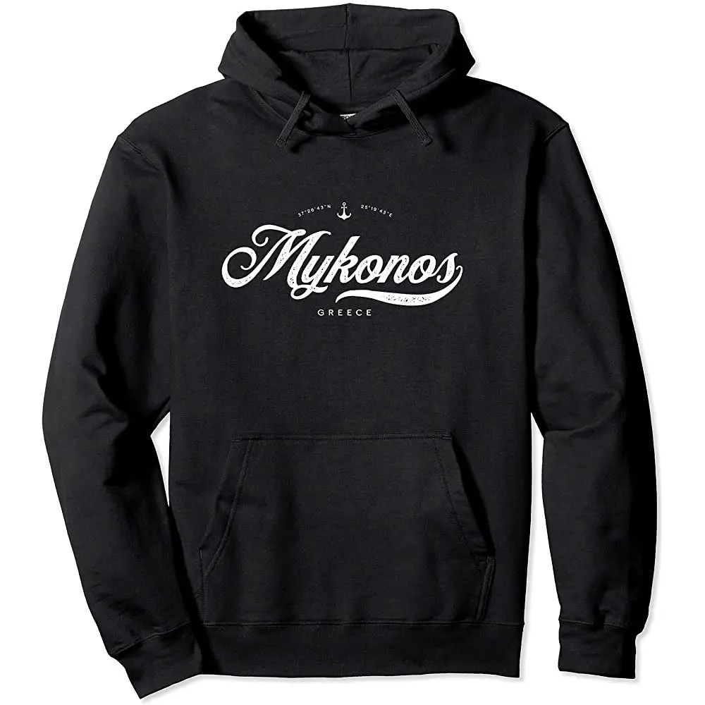 

Mykonos Greece Vintage Retro Pullover Hoodie
