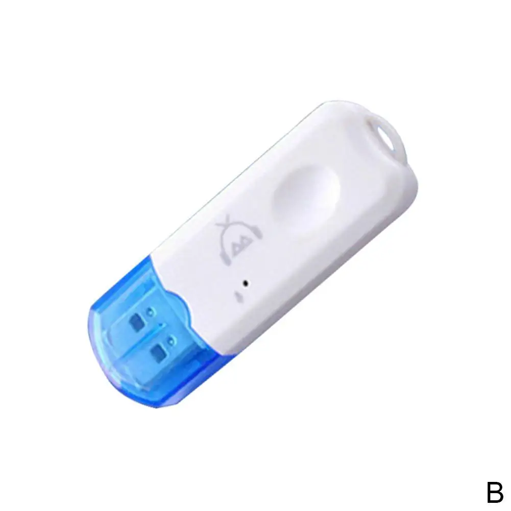 Синий USB AUX Bluetooth беспроводной аудио адаптер стерео с микрофоном для автомобиля USB mp3 плеер динамик Bluetooth передатчик - Название цвета: Синий