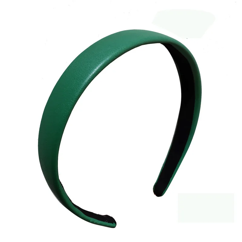 Повязка для волос из искусственной кожи женская винтажный ободок с широким
