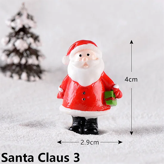 Santa Claus 3 1 шт. подарок микро бонсай для пейзажа Сказочный Сад домашний Декор Фигурка снеговика Мини Санта Клаус рождественские украшения аксессуары - Цвет: Santa Claus 3