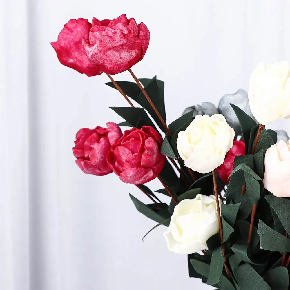 6 голов/букет розы Декор Искусственный цветок домашний декор имитация поддельных