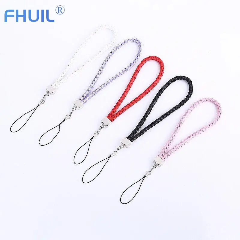 Плетеный милый ремешок на запястье ручной для телефонов КЛЮЧИ ID карта