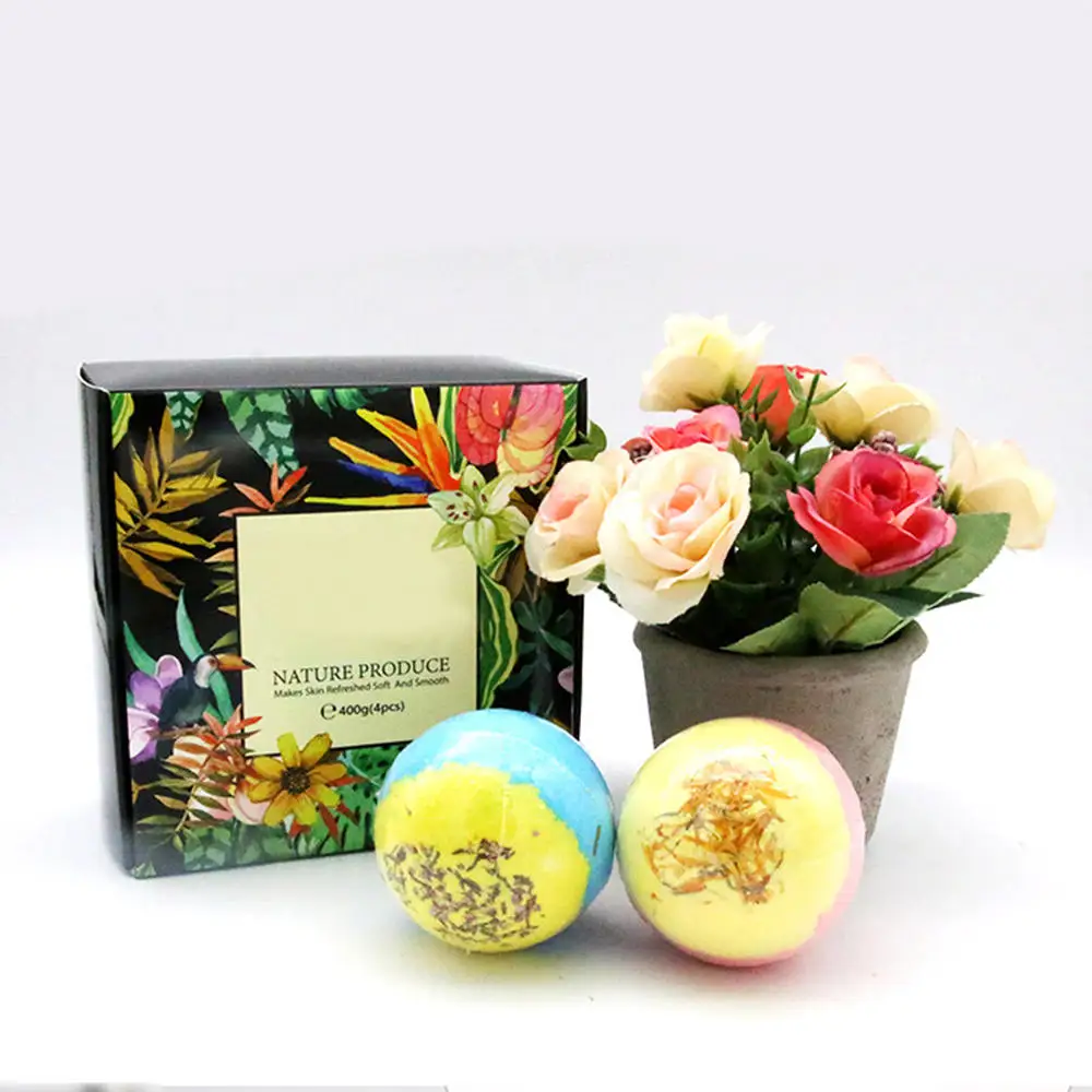 

Bath Salt Bath Salts Bombs Bubble Salts Ball Oil Sea Salt Handmade SPA Stress with 4 Colors Bath & Shower Accessories