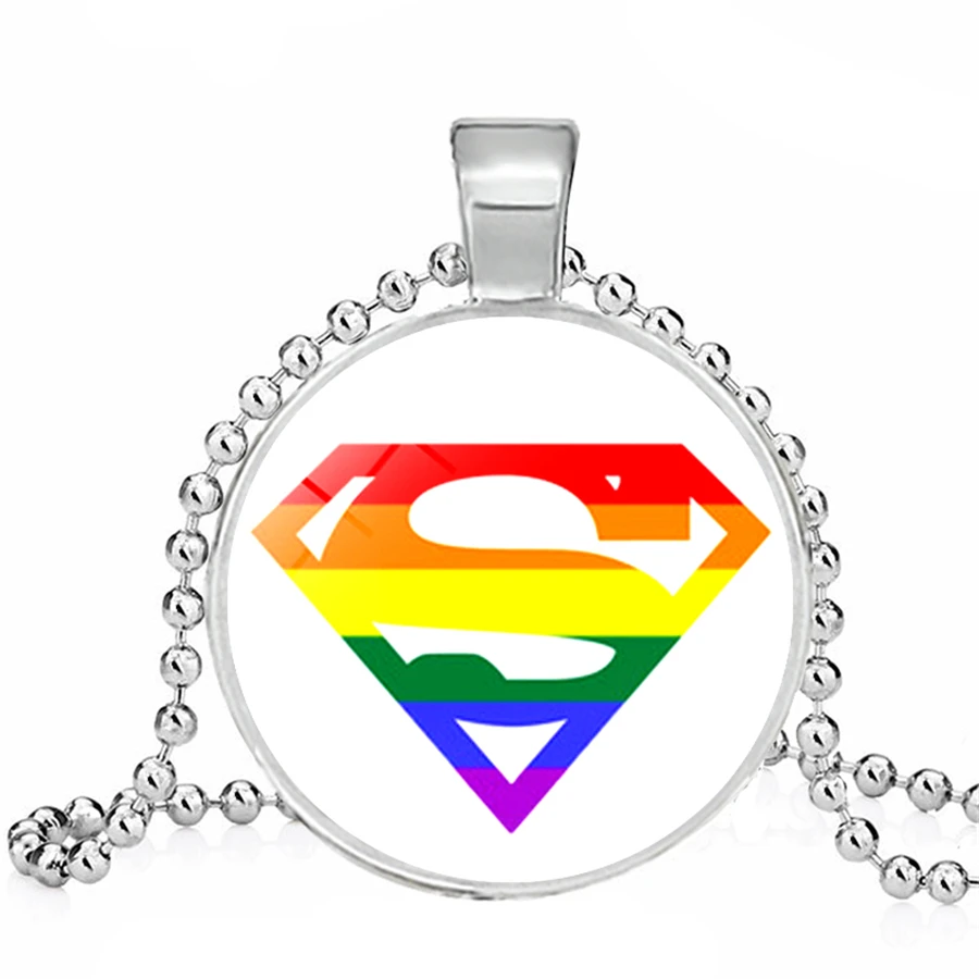 LGBT ожерелье s Bi Pride для лесбиянок гей подарки стеклянный кабошон ювелирные