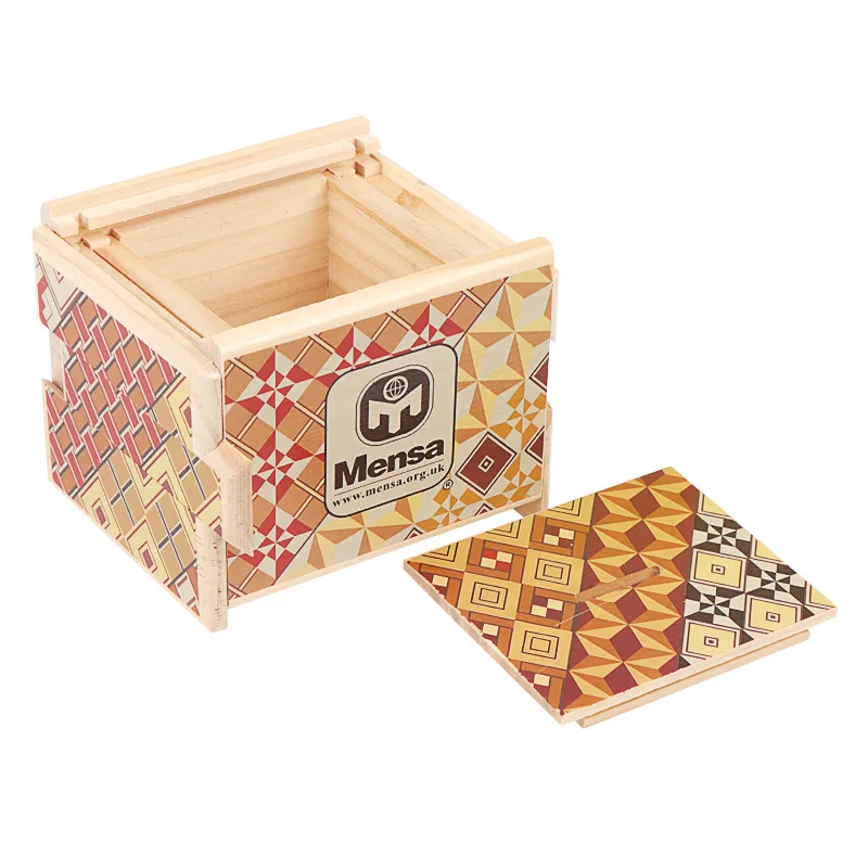 Mensa Japanese Coin Box Wooden Compartment Magic Trick Brain Teaser Logic Educational Puzzle Kids Wood Toy Gift|Пазлы| |