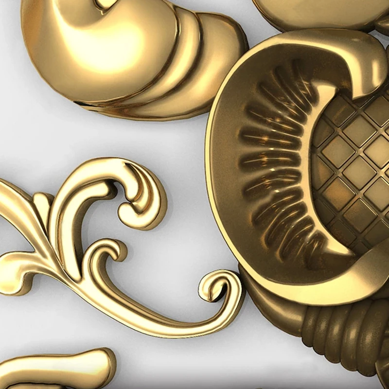 3D настенные фрески на заказ обои в европейском стиле с вырезанными золотыми