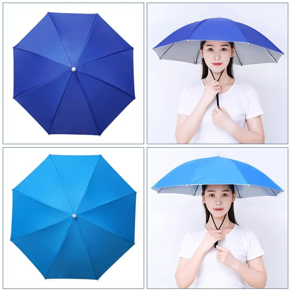 Портативный Складной Зонт от дождя уличный водонепроницаемый головной убор с