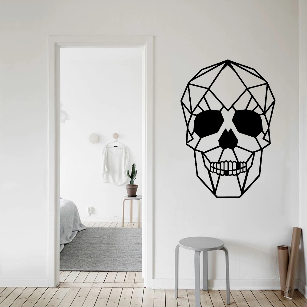 Геометрический стиль голова льва Настенная Наклейка с животным наклейки