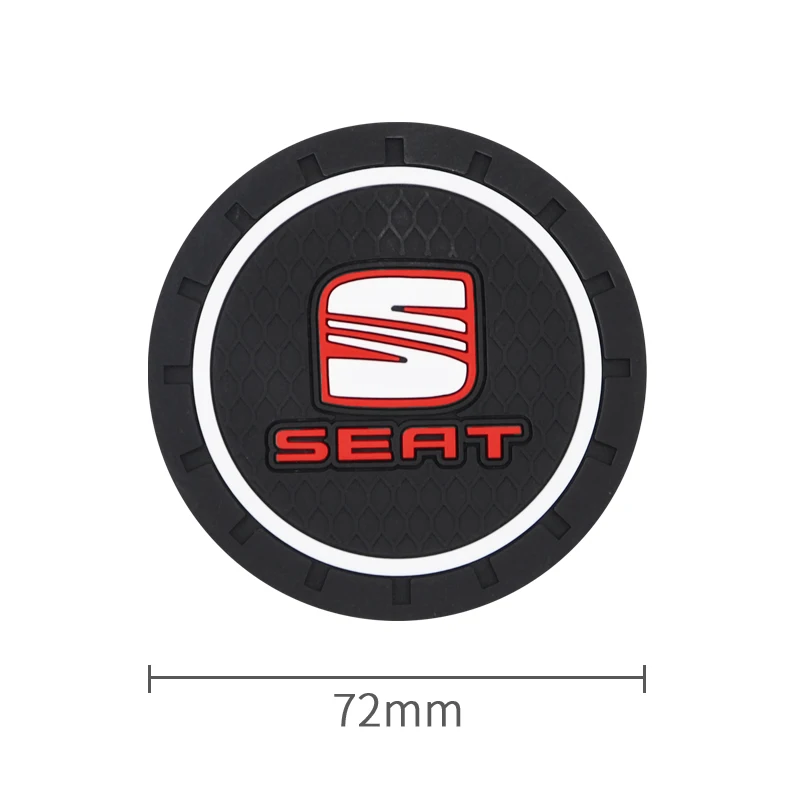 

Car interior coaster water cup groove silicone anti-skid pad holder for SEAT- Minimo Ibiza LEON Exeo Toledo Altea Mii TBL IBX