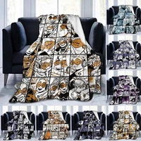 3d print my hero academia collage anime throw blanket warm throws for winter bedding home decor gift idea