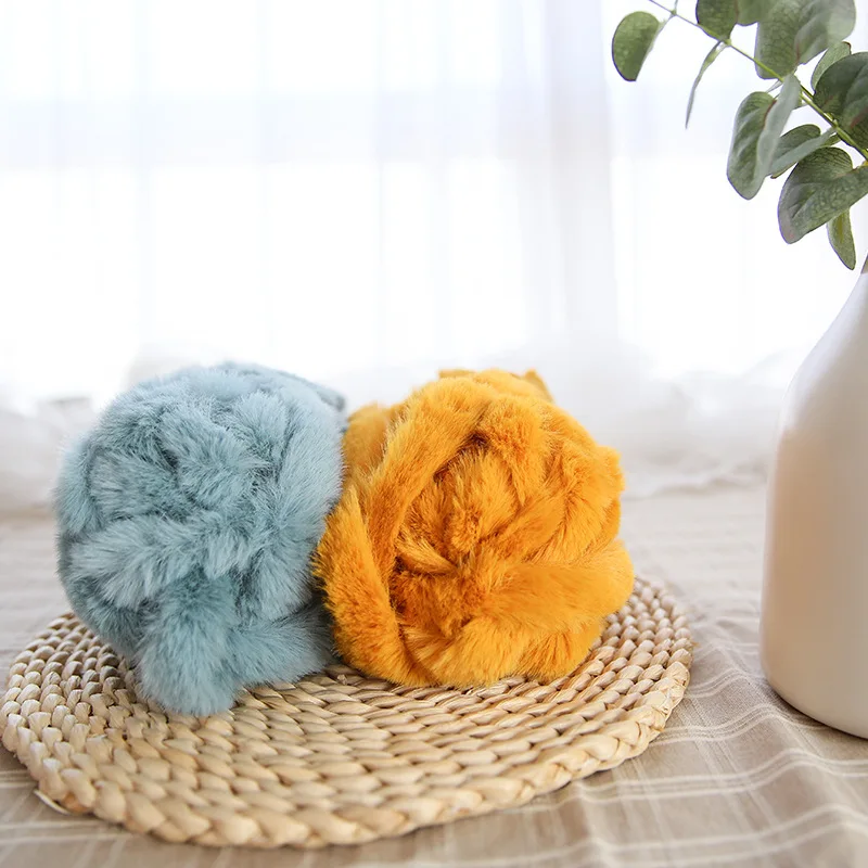 100g/ball Faux Fur Wool Yarn Soft Warm Scarf Line Hand Woven Hand-knitted Crochet Thread Weaving Sweater For Cardigan - купить по