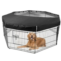 octagonal pet shade top cover mesh fabric sunscreen cover black pet house covers puppy cat fence cage covers 243236 inches